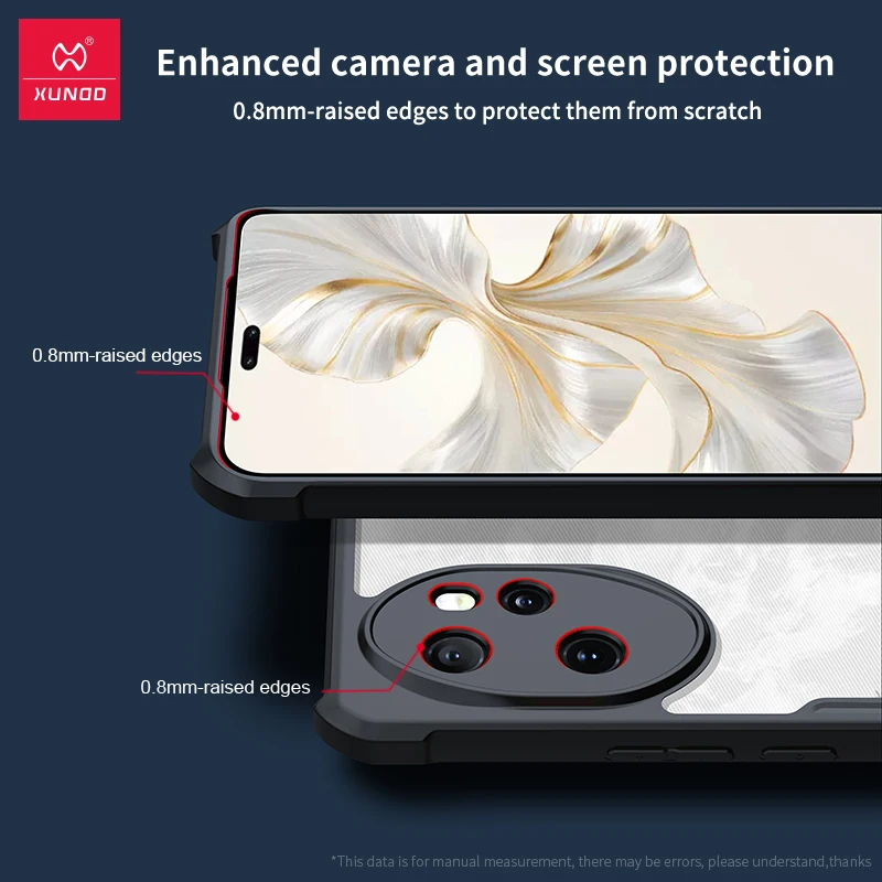 Xundd For Honor 100 Case For Honor 100 Pro Anti-Fingerprint Airbags Shockproof Shell Enhanced Screen Protection Magnetic Case