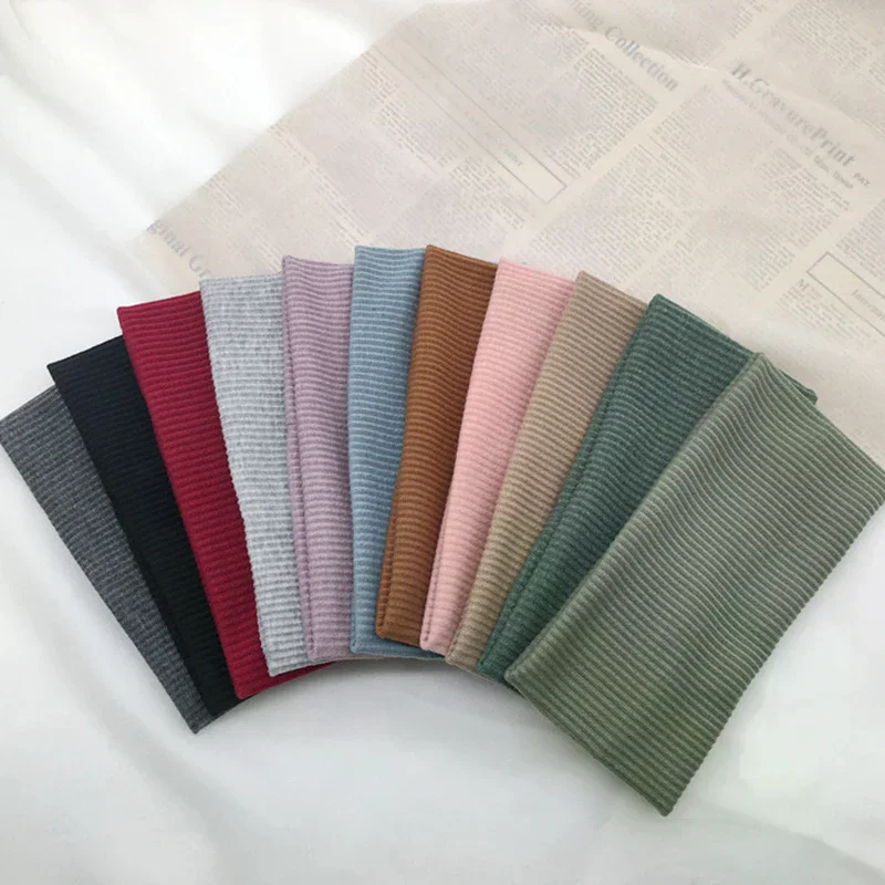 Women's Solid Wide Side Knitted Headband For Women Girls Simple Universal  Wash Face Yoga Sports Leisure Elastic Hair Bands