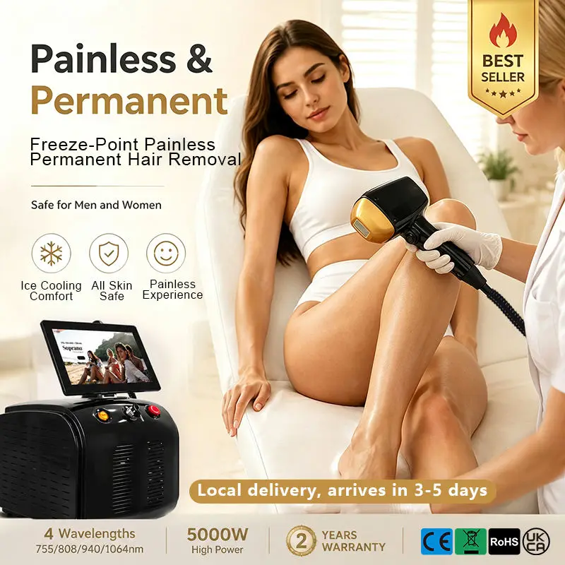 High Power Diode Lase Hair Removal Machine 3 Wavelength Fast Result Hair Removing Laser Wide Application Beauty Salon