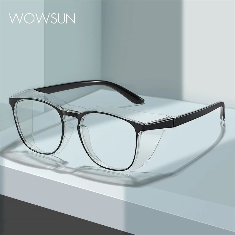 WOWSUN TR90 Anti Fog Goggles, dust-proof work glasses Anti-blue Light Pollen Glasses Windproof Glasses