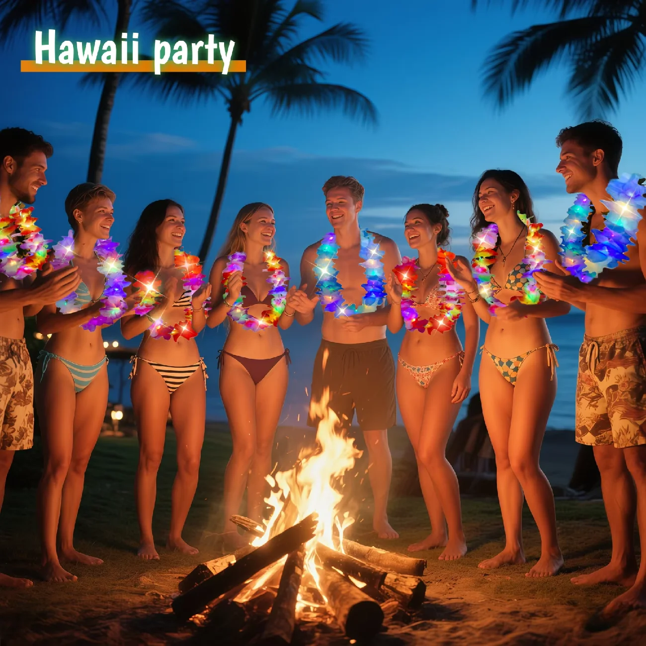 12-48PCS Upgrade LED Hawaiian  - огляд і ціна Event Supplies
