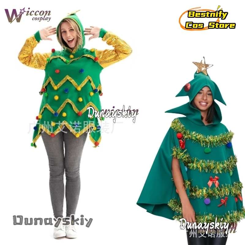 

2025 New Year Christmas Colorful Hoodie Top Cosplay Costume Bestnify Cos@Decorat Christmas Tree Hoodie Top Cosplay Party