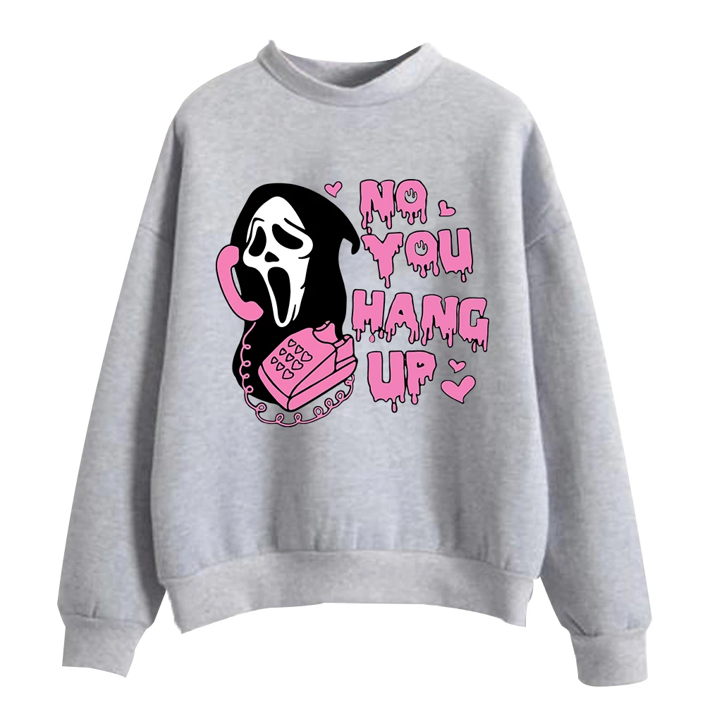 

Hot Sale Women's No You Hang Up Hoodie Halloween Horror Funny Sweatshirts Cozy Tops Sudadera Felpa Moletom Fashion Street Style