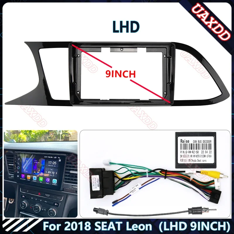 Car CD MP5 Radio Android stereo Harness screens accessories navigation dashboard cable frame canbus For 2018 SEAT Leon LHD 9INCH