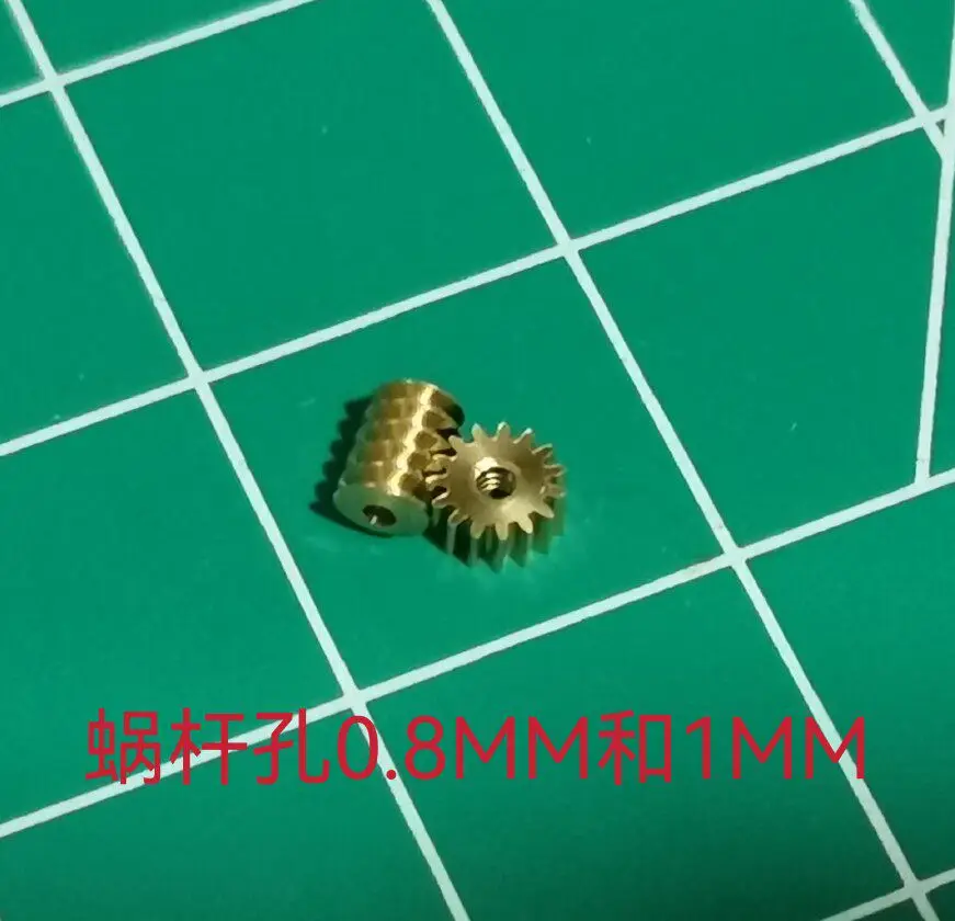 3Sets 1:87 Modulus 0.2 15T Micro Brass Turbine Worm Static Change Gear Hole Dia 0.8mm/1mm Reduction Pinion Shaft Connector