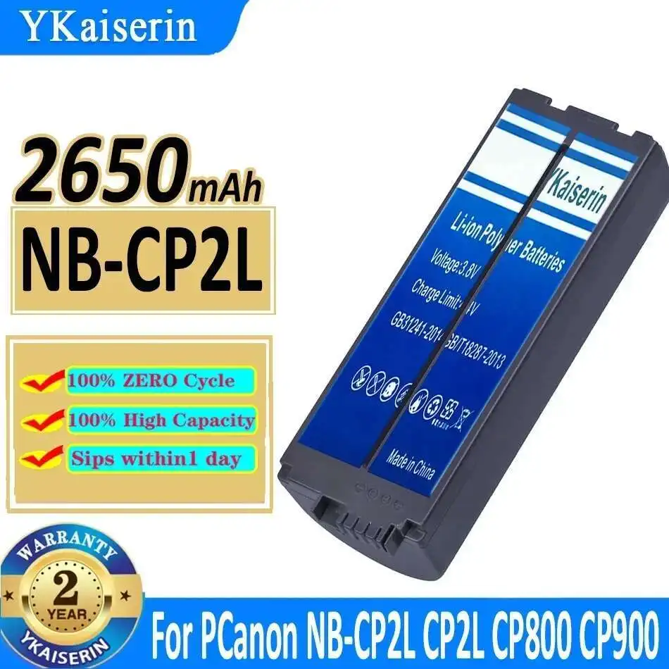 

Battery NB-CP2L 2650mAh For Canon NB-CP1L CP2L For Canon Photo Printers For Selphy CP800, CP900, CP910, CP1200,CP100,CP1300