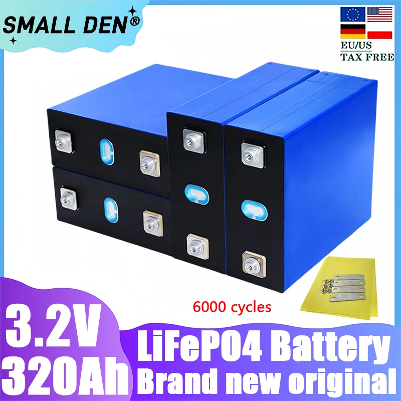 

3.2V 320Ah new LiFePO4 Lithium Iron Phosphate Rechargeable Battery Long Cycle Life Boat Outdoor Power Supply 12V 24V 48V Solar