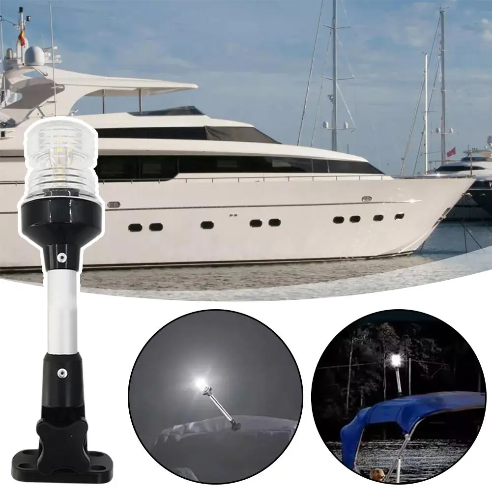 مصباح ملاحة LED بحري شامل 360 درجة °   رؤية 3 أميال بحرية IP67 مقاومة للماء 304 من الفولاذ المقاوم للصدأ لقارب يخت L S3G1