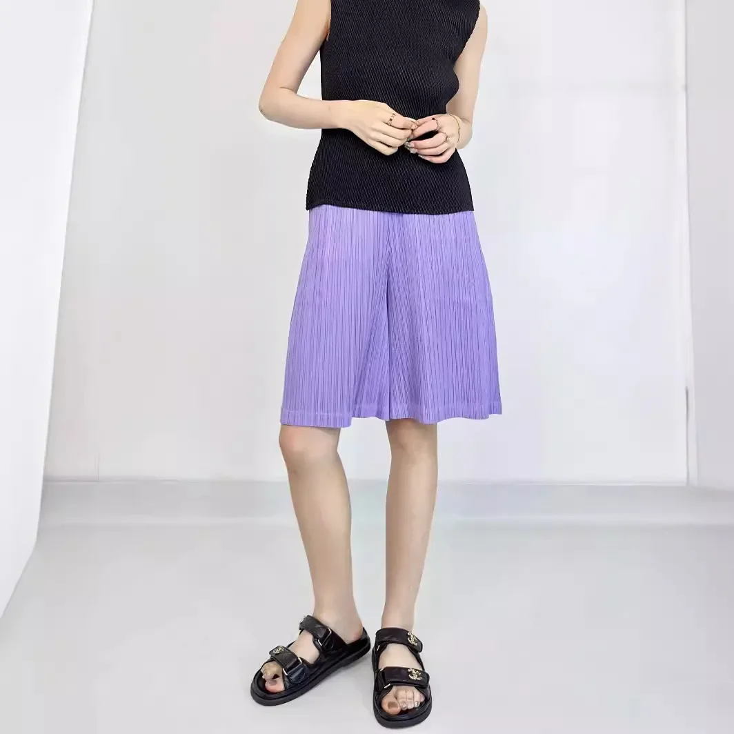 Pleats 2024 Pleated Shorts Spring And Summer New Wind Japanese Loose Comfortable Casual Shorts Niche Plus Size