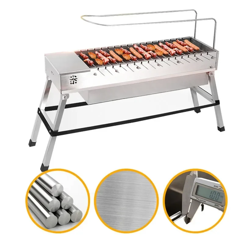 Electric Grills & Electric Griddles Stainless Steel Barbecue Machine BBQ furnace Outdoor Household  Flip Electric BBQ Grills 1pc