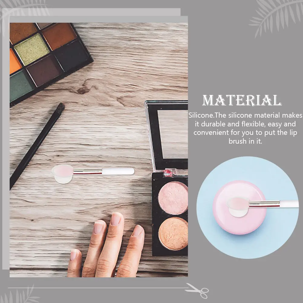 

10pcs Lip Brush Anti-lost Silicone Covers Durable Travel Protective Makeup Brush Holder Head Caps Cosmetics Accessories
