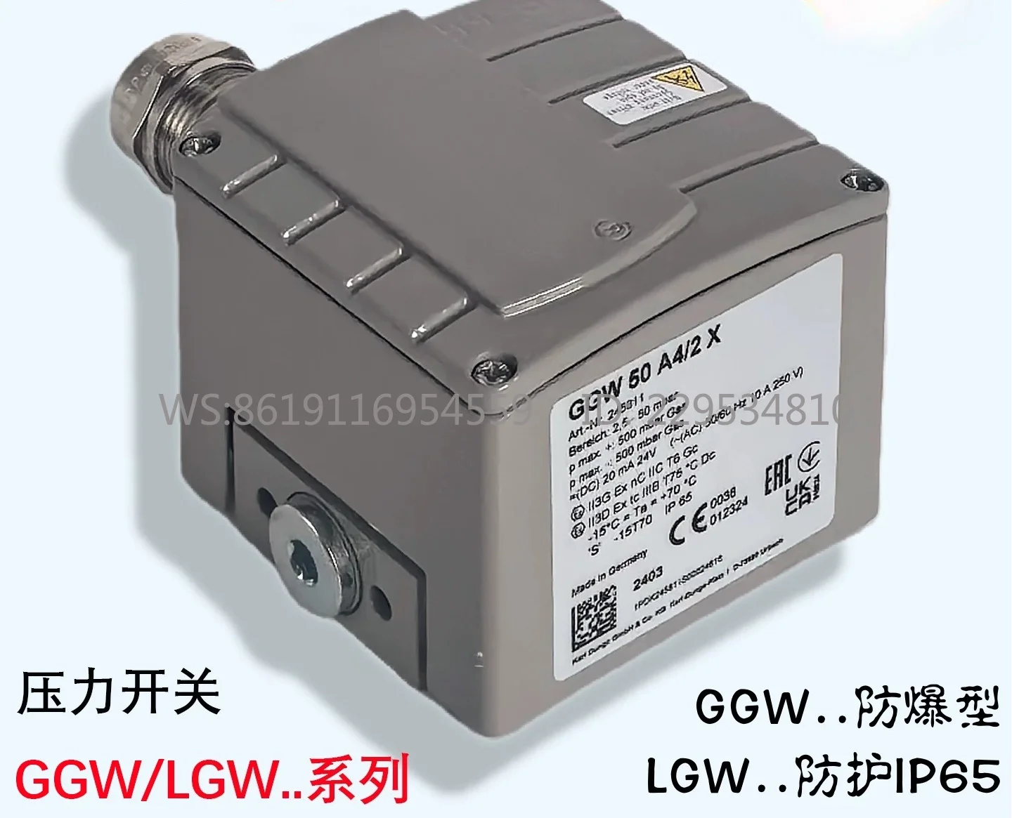 Explosion-proof pressure switch LGW3A4/2 LGW50A4/2 GGW50A4/2X GGW150A4/2X