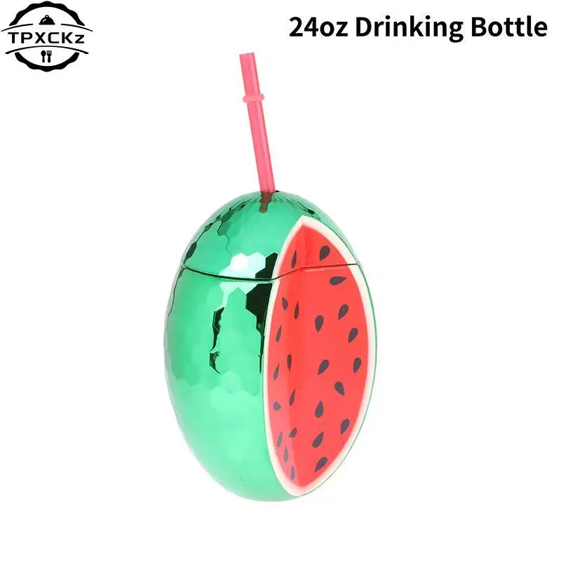 720ml Creative Disco Fruit Cup Unisex High Capacity Food Grade Cute Watermelon Milk Tea Cup Water Bottle Water Cup Drinkware