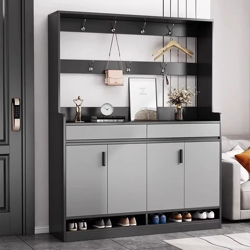 

Modern simple shoe cabinet, new model at the door of the home, indoor wall-facing entrance cabinet, elevator locker, clothes and