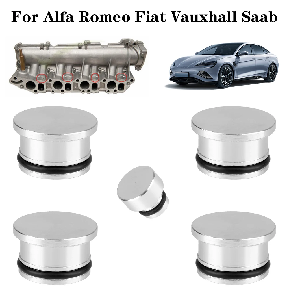 Car Intake Manifold Inlet Manifold Swirl Flap Blanks Aluminium Alloy for Alfa Romeo Fiat Vauxhall Saab Cylinder Head Screws 5pcs