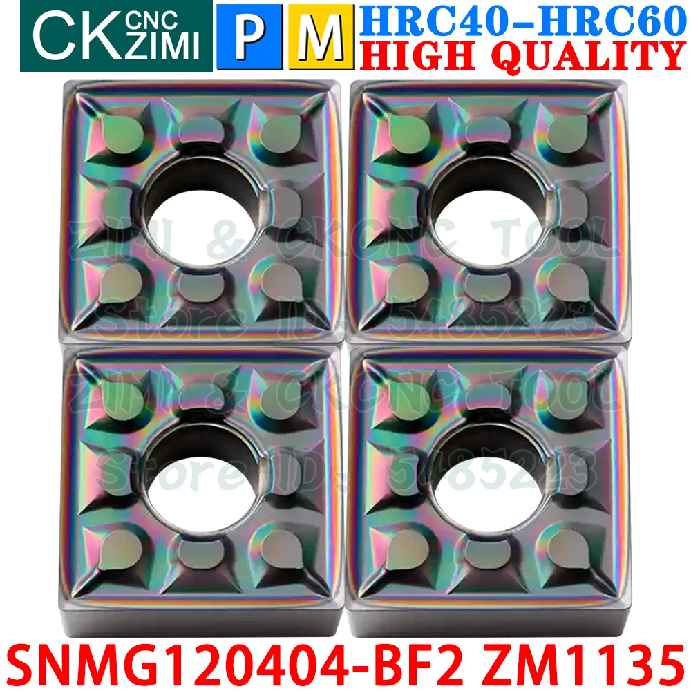 SNMG120404-BF2 ZM1135 SNMG 120404 BF2 Carbide Inserts External Turning Inserts Tools CNC Metal Lathe Cutter Tools Hardened Steel