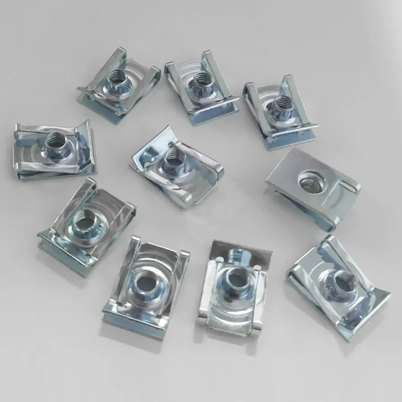 10pcs Car U Type Clips M8 M6 M5 M4 Thread 8mm 5mm 6mm 4mm Reed Nuts for  Motorcycle Scooter ATV Moped image 3