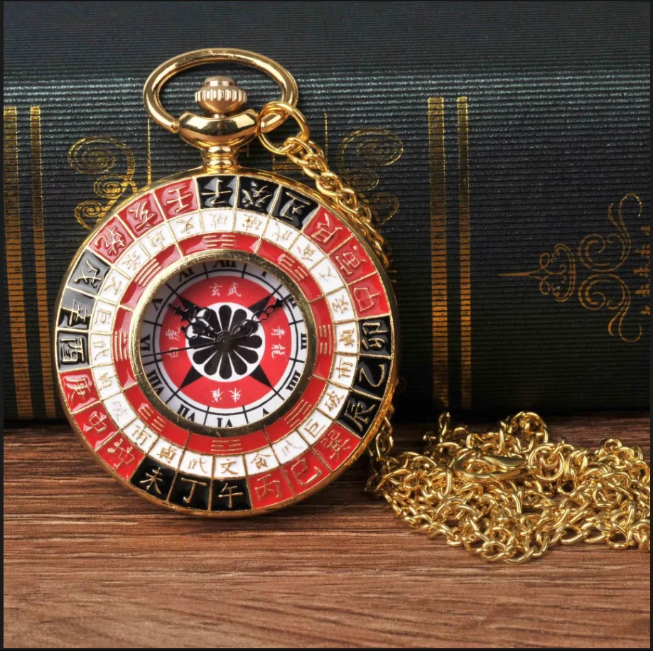8844Large pocket watch color gossip China time scale pocket watch