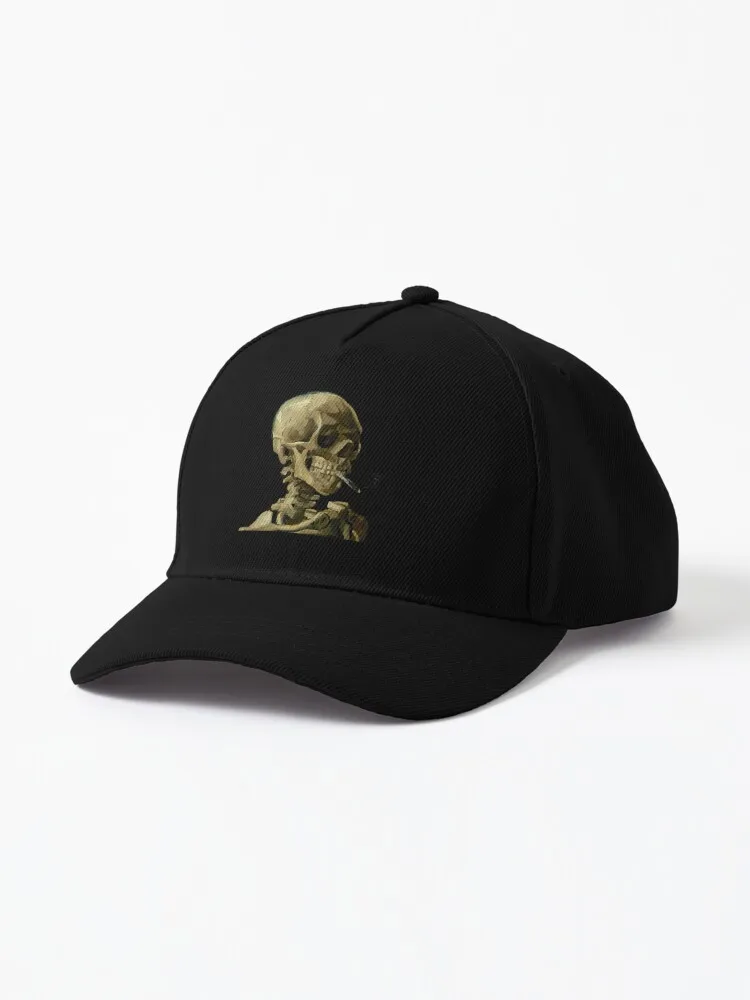 Vincent Van Gogh - Skull Of A Skeleton With Burning Cigarette Cap For Men Women Summer Outdoor Sun Baseball Hats