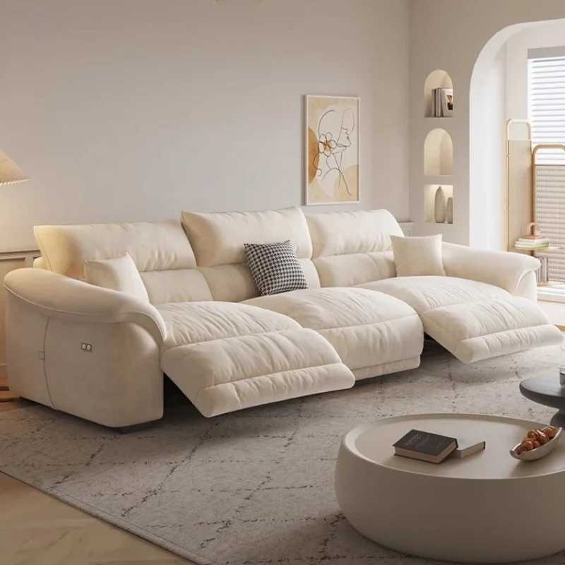 

Aesthetic Small Space Sofa Electric Nordic Designer Recliner Lounges Sofa Floor House Divani Per Soggiorno Furniture Home