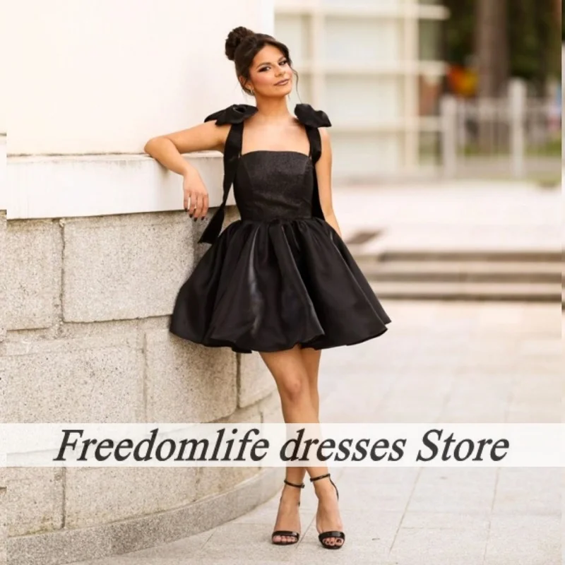 

Изысканные черные платья на день рождения с бантом, мини-платье для выпускного вечера, вечерние платья для африканских женщин, 2025 Vestido De Festa по индивидуальному заказу