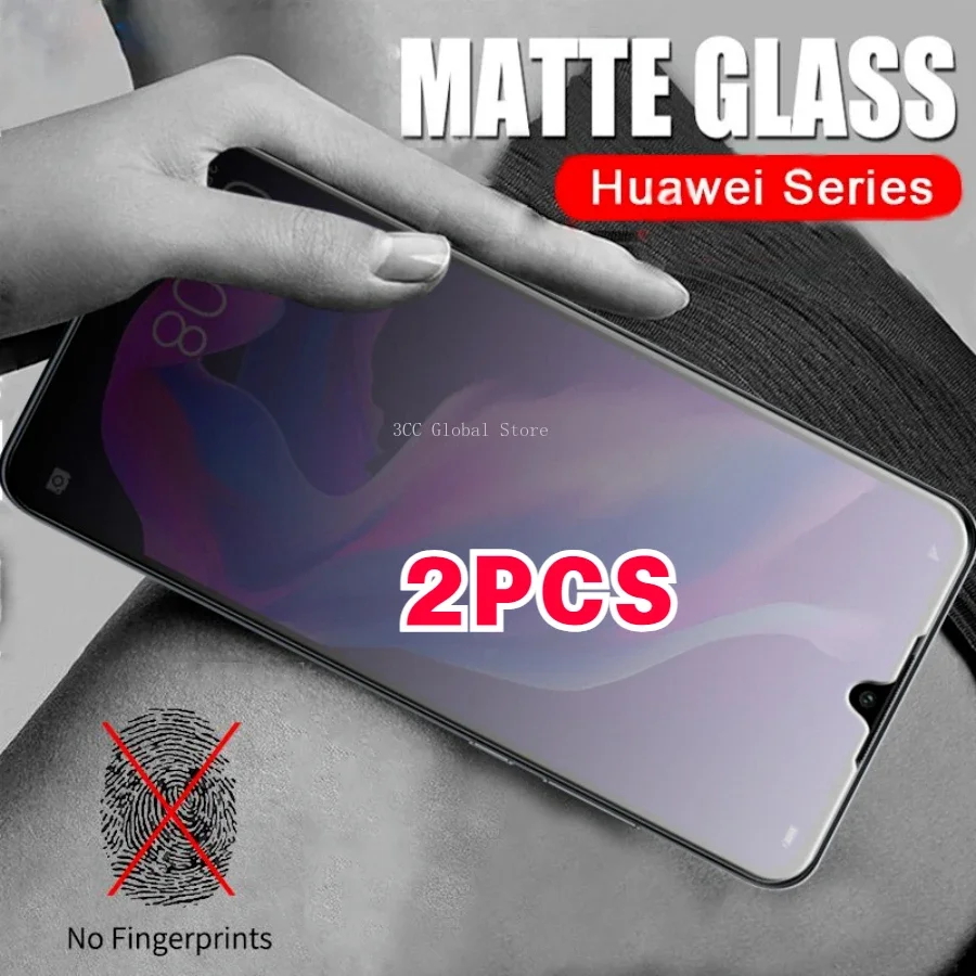 

2PCS Matte Tempered Glass Screen for Huawei P20 Pro P30 Lite Nova 3i 5T 7i 8i Y7 Y9 Prime 2019 Y7A Y6P Y7P