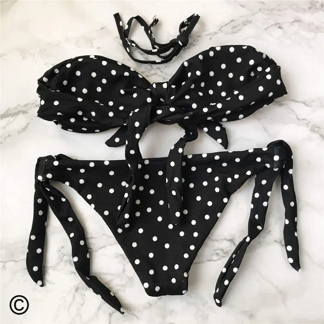 Sexy Leoparden-Polka-Dot-Bikini mit Knoten, brasilianischer Stil, Damen-Badeanzug, zweiteiliges Bikini-Set, Badebekleidung, Badeanzug V643 – Detail 27