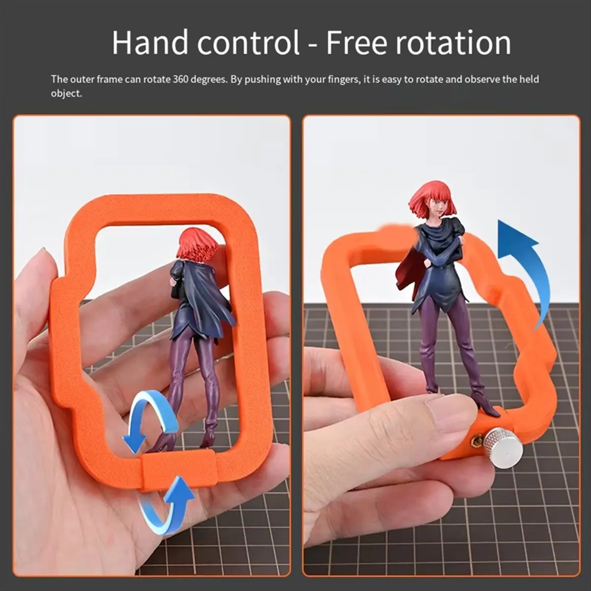 DT871 TRENDY~Hand-Painted Model Figure Coloring Stand with Detachable Base Rotary Adjustment Hand-Coated Stabilizers