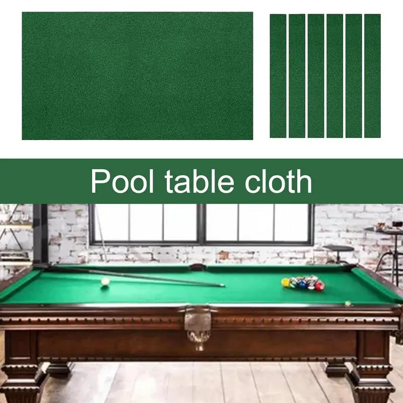 Pooltafel Vilten Doek Pooltafel Vilten Doek Met 6 Stoffen Stroken Lange Professionele Pooltafel Vilt Biljart Tafelkleed Voor