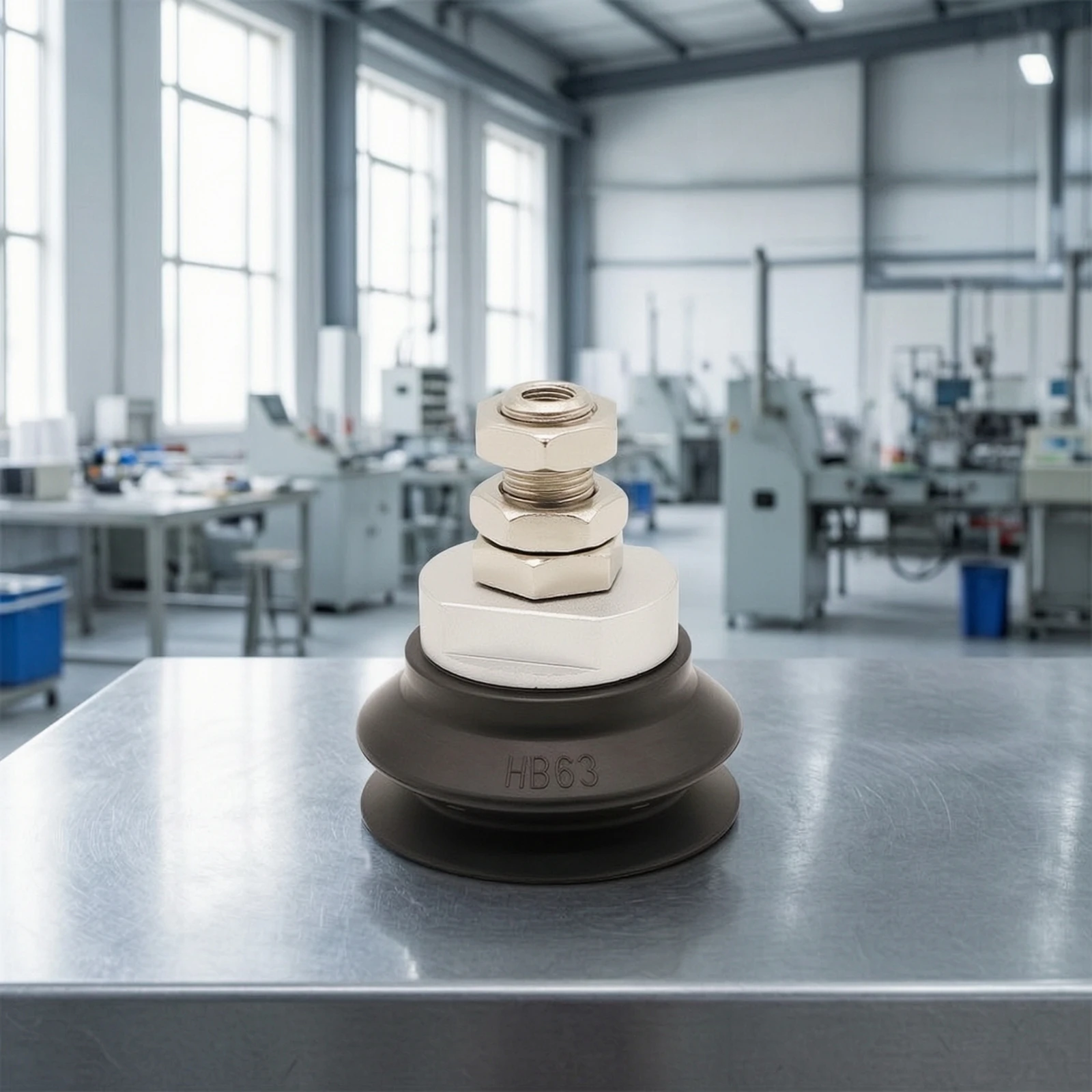 Vacuum Suction Cup Assembly No-Cushion Pneumatic Vacuum Gripper Component Compact for Integrators, Robotic Handling