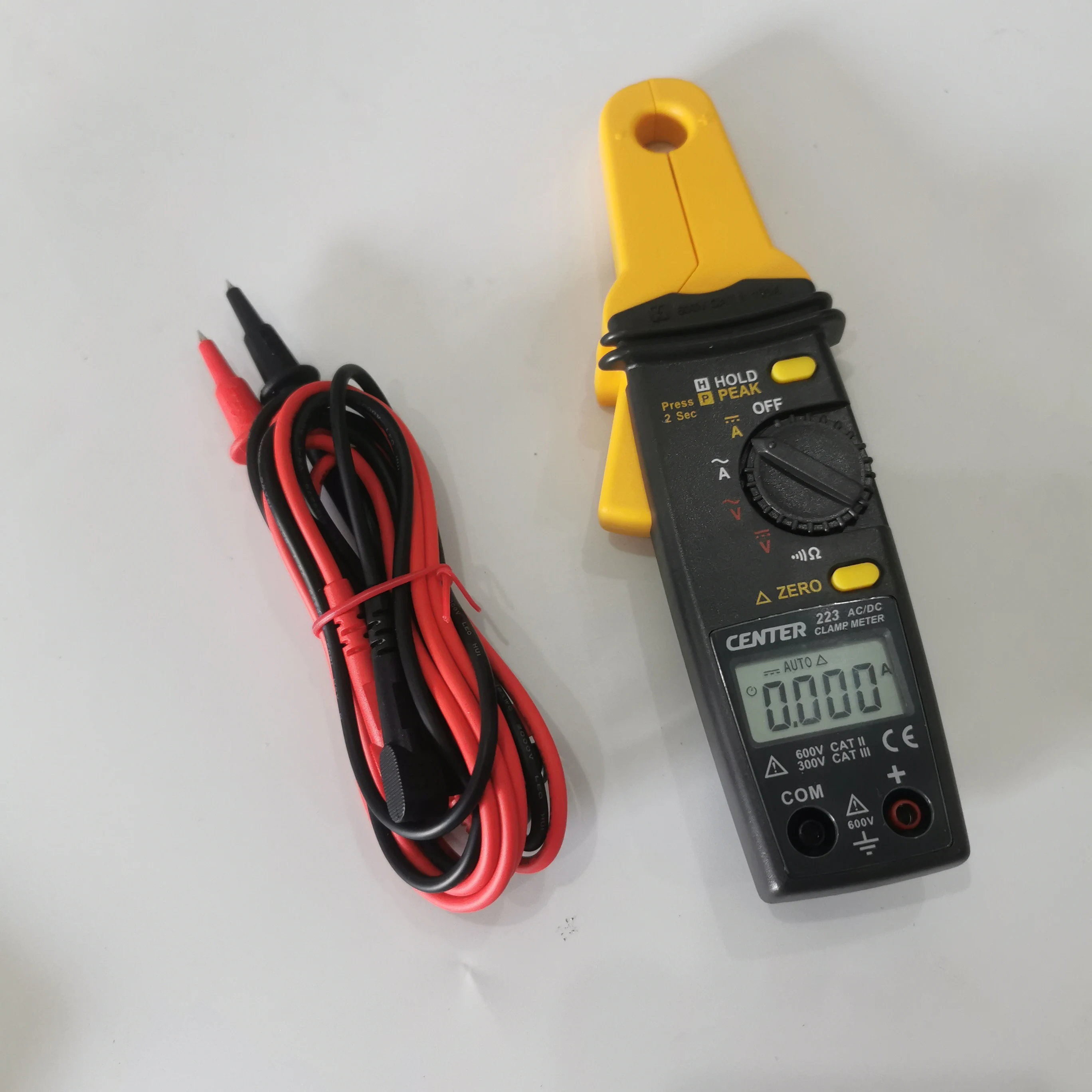 CENTER-223 Mini AC/DC Clamp Meter (High Resolution)
