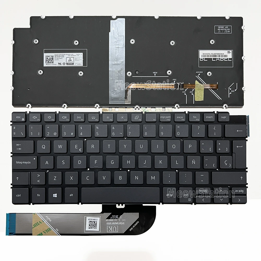 

New Spanish Backlit Keyboard For Dell Inspiron 14 7405 7490 7491 5493 5498 5400 5406 5415,Vostro 14 3400 3401 3405 P132G P130G