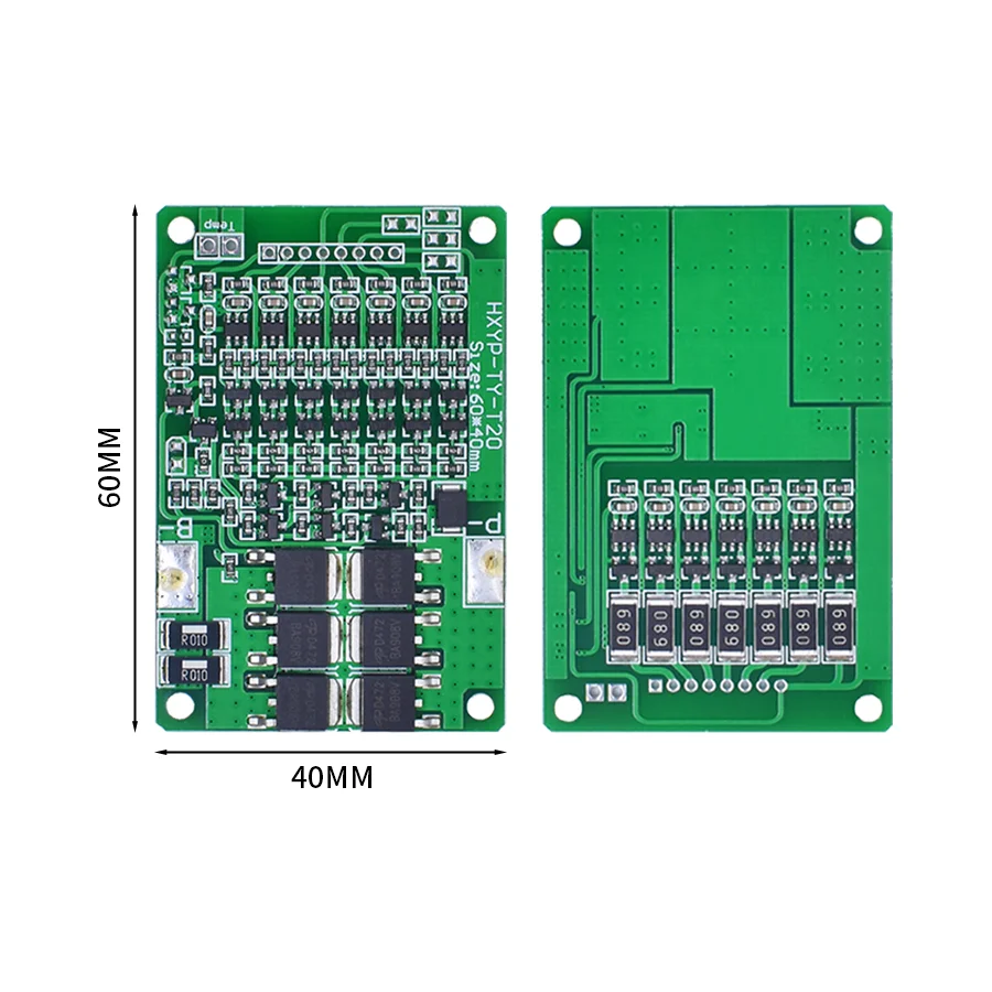 7S 29.4V 15A 18650 Li-ion Battery Protection Board, BMS with Balance and Temperature Protection for Lithium Battery Packs