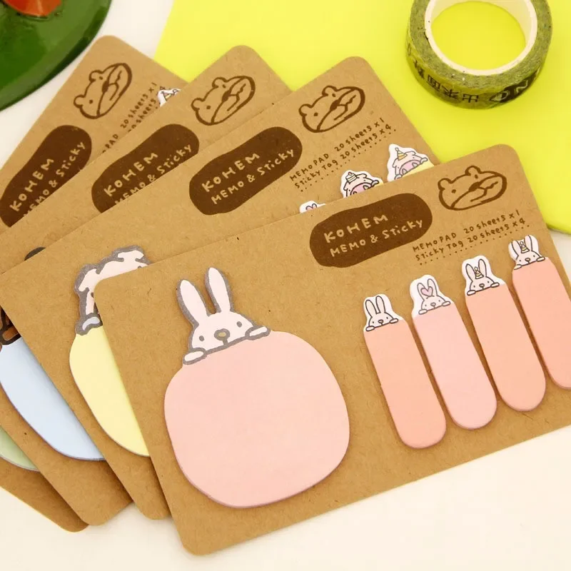 Animal Memo Pads Sticky Notes Scrapbooking Diary Stickers Planner Office Stationery & School Supplies