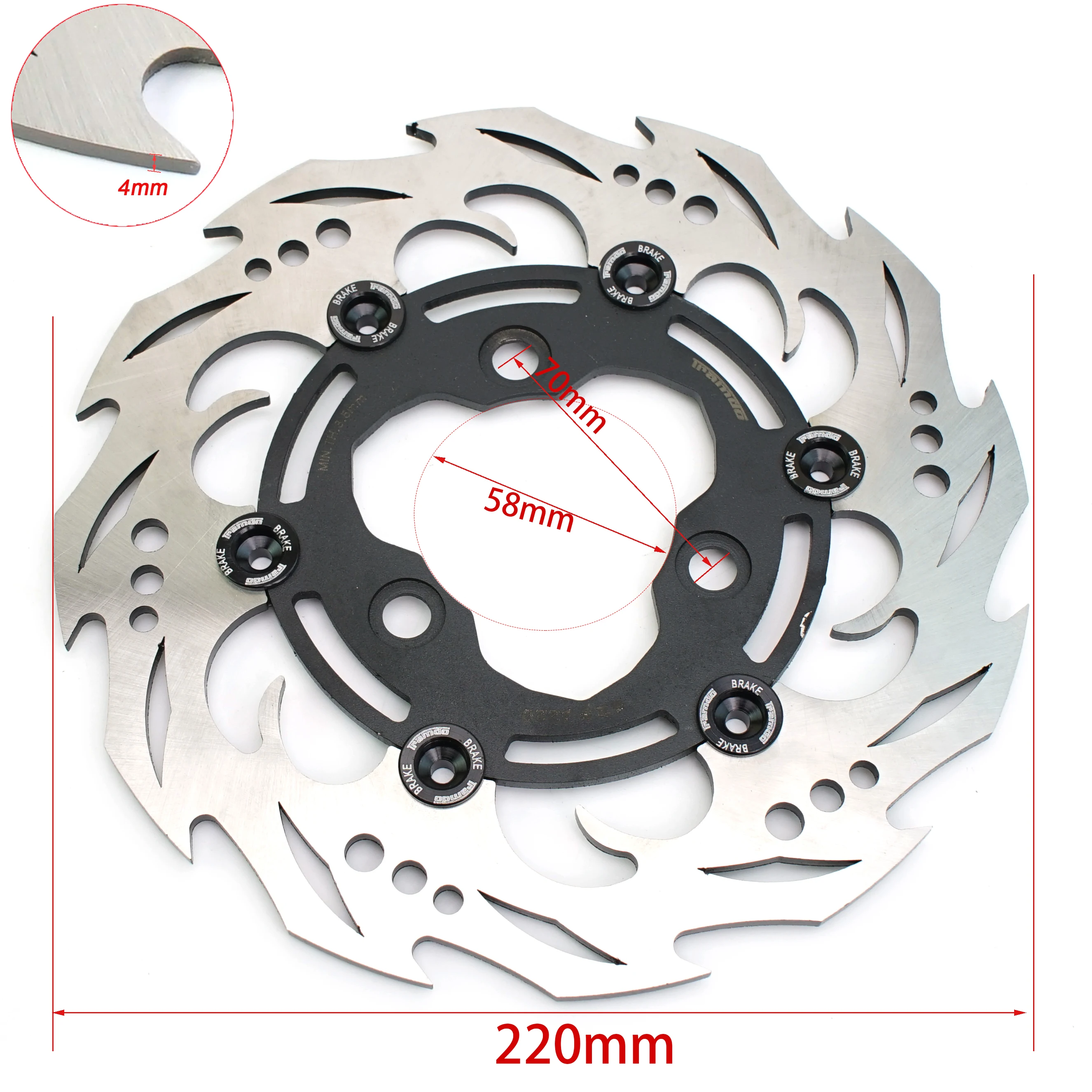 Universal Electric motorcycle Floating disc 220mm/260mm brake disc For For Yamaha Aerox Nitro BWS Zuma RSZ JOG Force M3 N1s