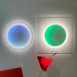 Full Moon Wall Lamp Modern Living Room Circular Square MOODMOON Designer Corridor Bedroom RGB Color Dimming Atmosphere Light
