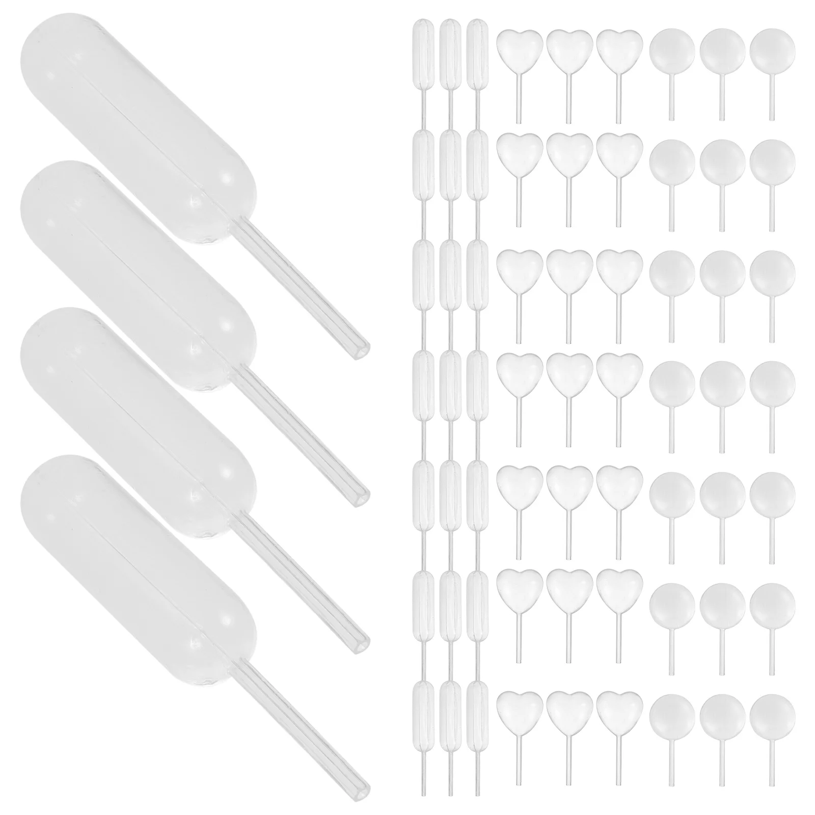 

150 Pcs Liquid Dropper Pipettes Round Plastic Droppers Disposable Transfer Rectangular