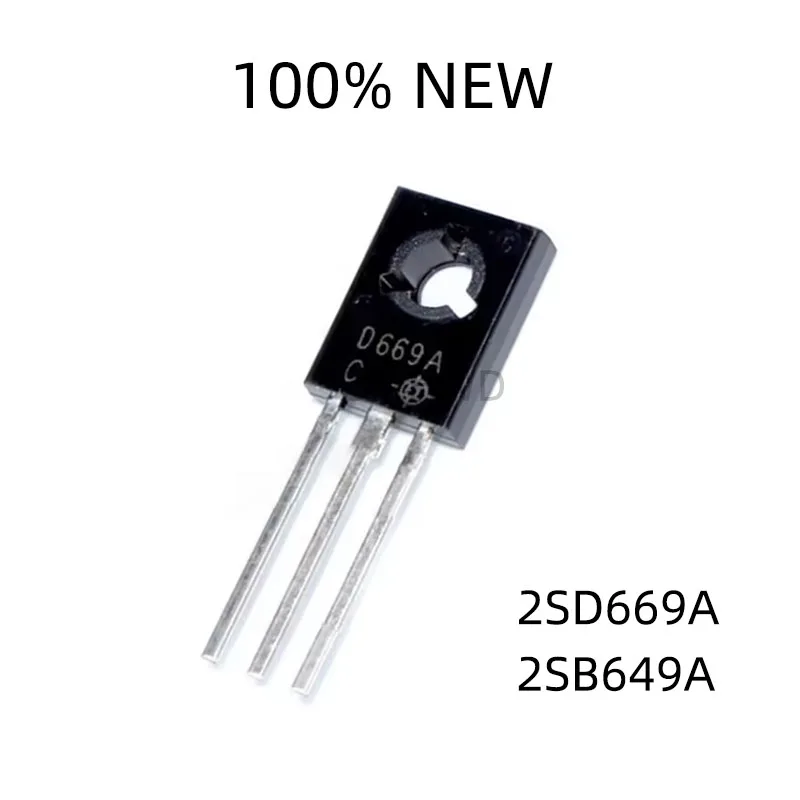 10Pcs/Lot 2SD669A TO-126F 2SB649A 2SD669 D669A D669 TO-126 Audio Power Transistor