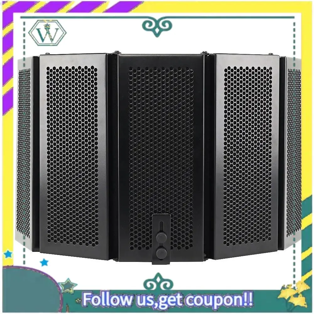 

NEW 5 Panel Foldable Studio Microphone Isolation Shield Recording Sound Absorber Foam Panel