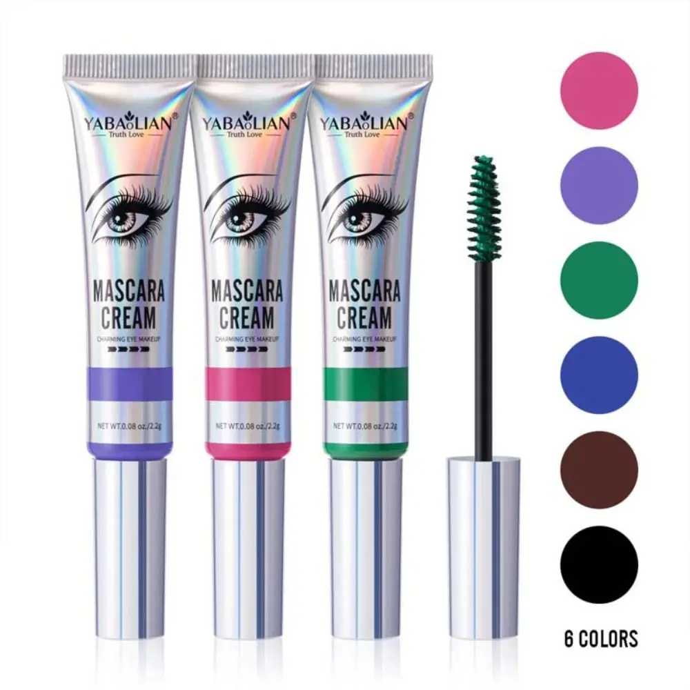 Mascara coloré ultra-fin avec brosse fine pour femme, utilisation sur scène, cosmétiques pour les yeux, cils optiques à friser pour filles