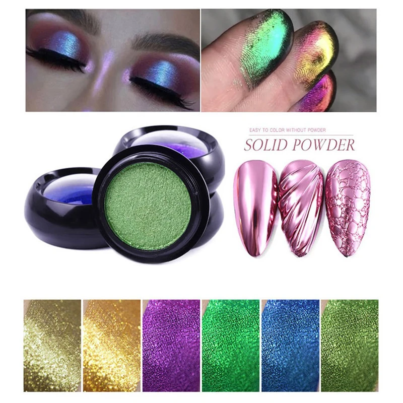 1 Box Solid Nail Art Glitter Dompelen Poeder Chrome Spiegel Glitter Pigment Poeder Voor Nagels Decoraties Accessoires Diy Manicure