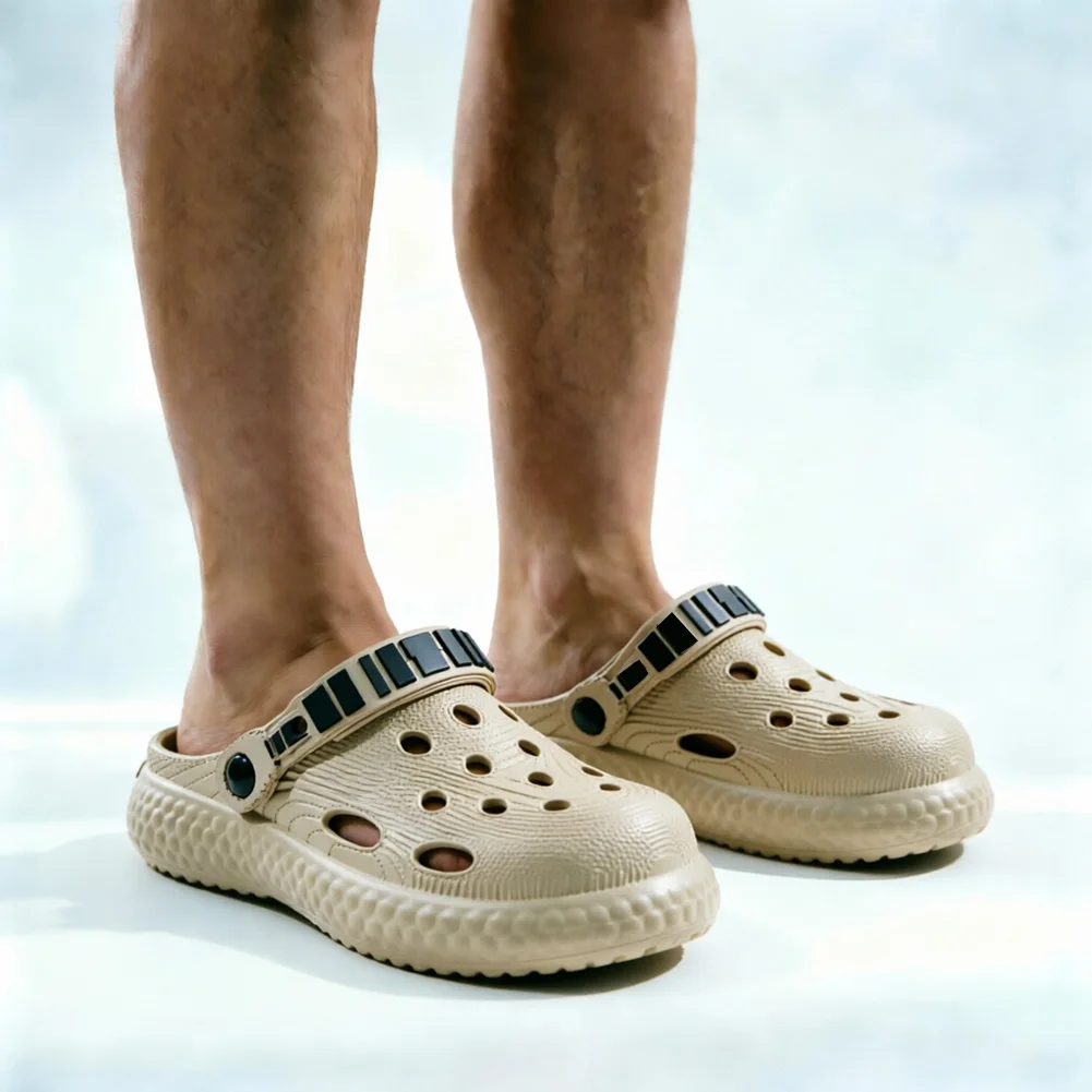 

Женские летние тапочки с перфорированным дизайном из материала EVA, мягкие, нескользящие, удобные и высококачественные.