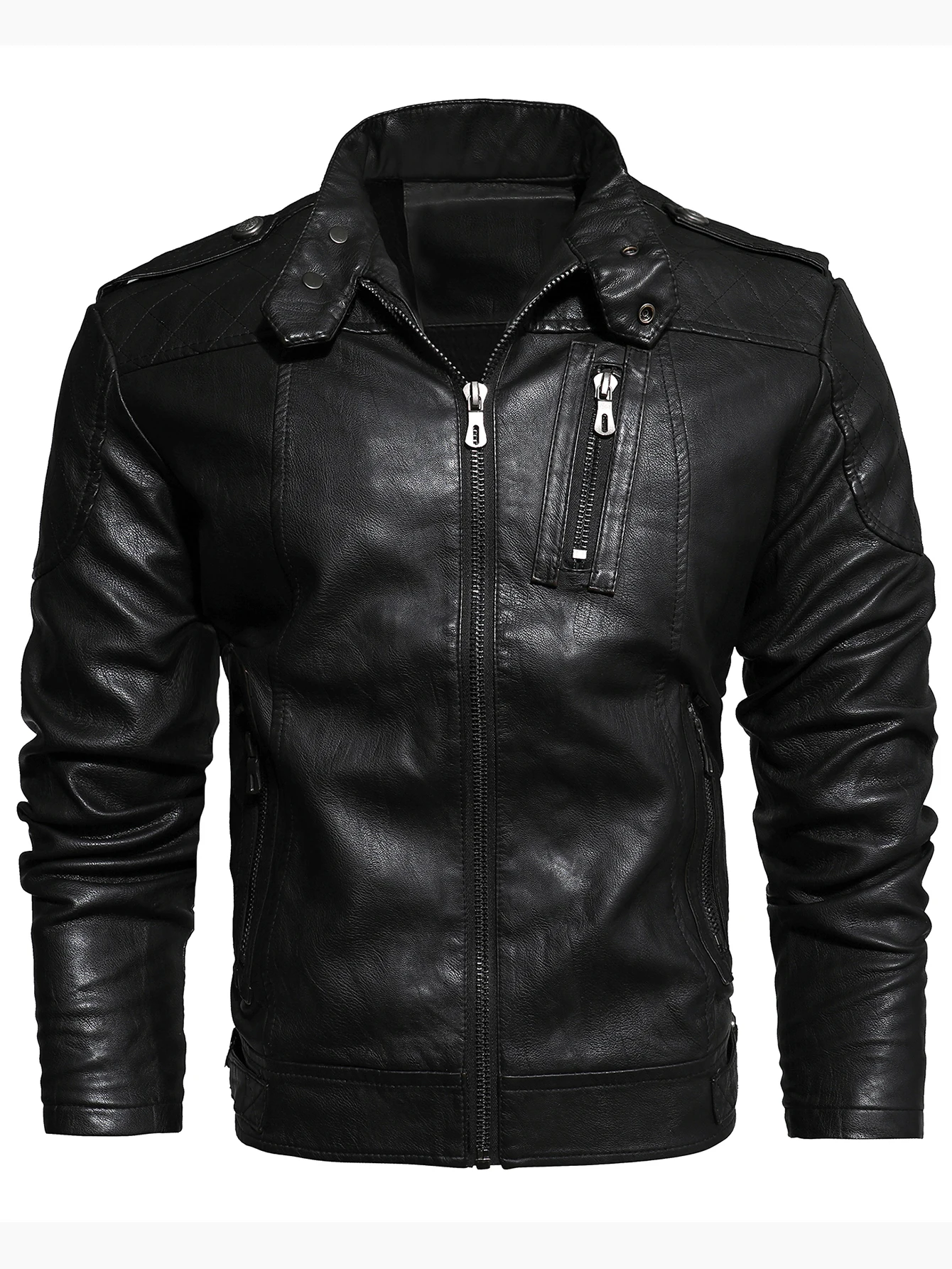 

Мужская Стильная блестящая куртка с воротником-стойкой