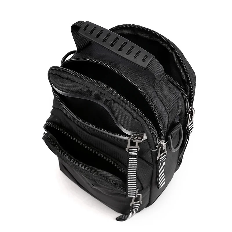 New fashion sports men's and women's messenger bag trend Korean small bag outdoor single shoulder bag wearing belt hanging bag