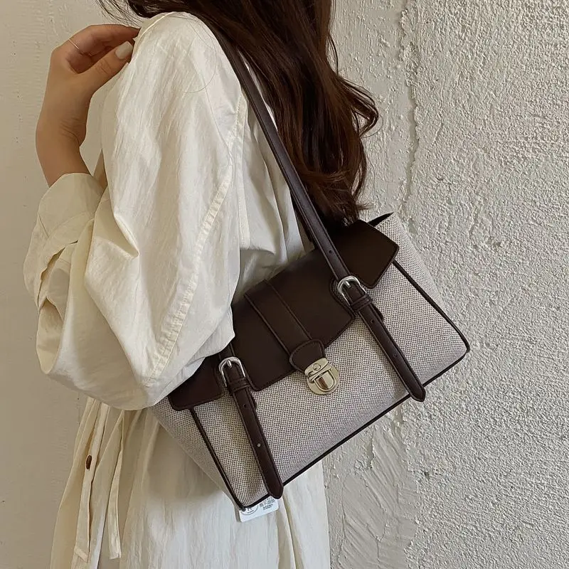 High-end Fashion Retro Bags Women New Temperament Simple One Shoulder Package Underarm Pack Niche Casual Versatile Commuter Bag