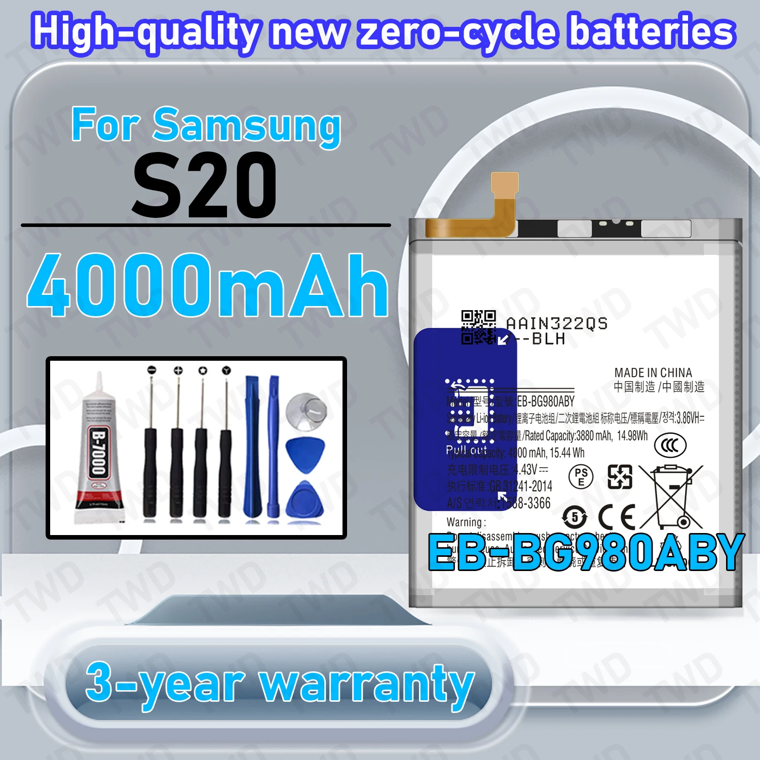 

EB-BG980ABY Large capacity Battery For Samsung Galaxy S20/ SM-G980/SM-G980F/SM-G980F/DS Batteries New High Quanlity+Free Tools