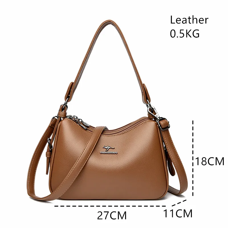 Luxury Designer Ladies Handbags New High Quality Leather Shoulder Bag for Women Female Retro and Minimalist Crossbody Bag Purses