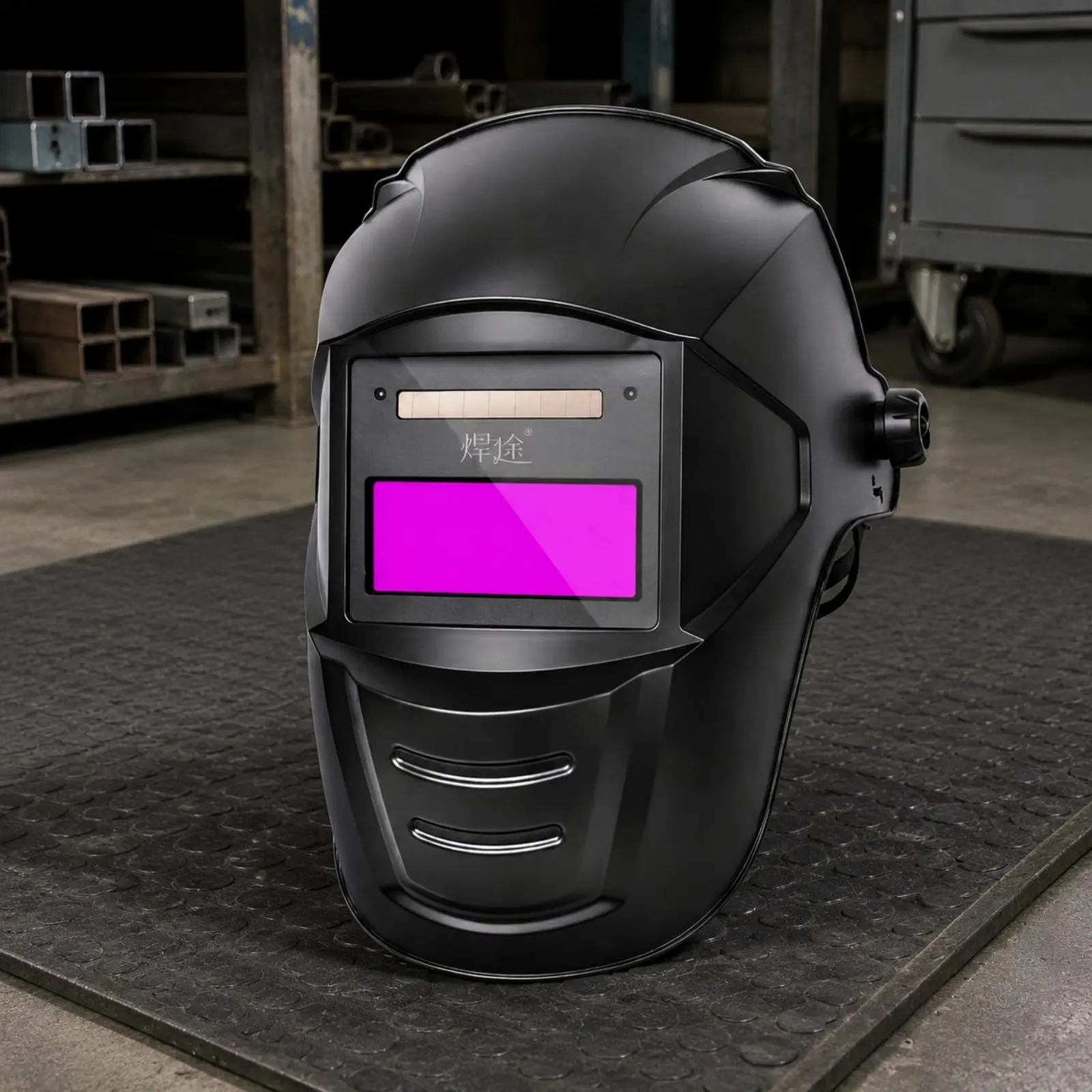 Auto Darkening Joining Helmet Eye Protection Auto Darkening Face Guard Flip Lens Joining Hood Head Mounted for Welders, Garage