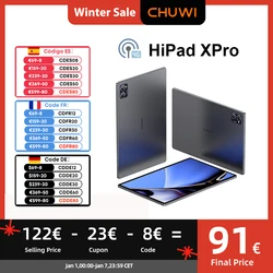 CHUWI HiPad XPro Novo 10,51 Polegada Tablet 1920*1200 Tela FHD Android 12 Unisoc T616 Octa Núcleo 6GB RAM 128GB ROM 4G LTE Dual SIM 7000mAh Bateria 13MP 8MP Câmera