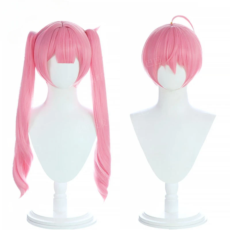 Anime Time Agent Li Tianxi Cosplay Anime Li Tianchen Cosplay Wig Pink High-quality Scalp Fully Covered Simulation COSAccessories